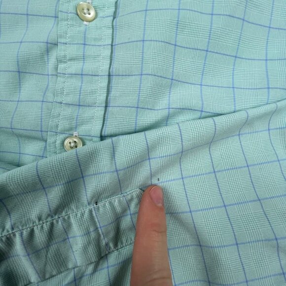 Ralph Lauren Performance Classic Fit Button Up Shirt Small Blue Check L/S - Picture 12 of 14